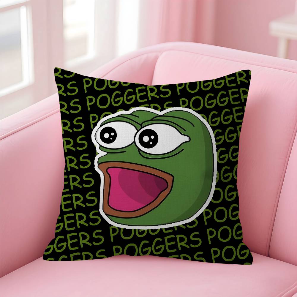 

Funny PPepe The Frog Personalized Pillow Cover Kids Bedroom Wild Party Decor Pillowcase kid Birthday shower Gift 30x30 cm