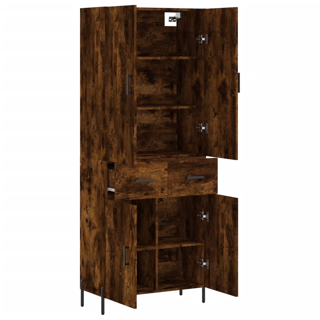 Highboard Smoked Oak 69.5 x 34 x 180 cm Particle Board