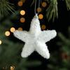 A84X-Christmas Tree Decorations White Foam Christmas Tree Ornaments Hanging Ornaments Home Decoration New Year Gift
