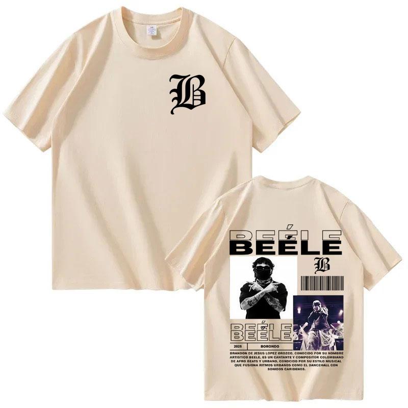 Rapper Beele Fashion New Album Tour Mens High Quality Short Sleeve Tshrits Harajuku Tees Streetwear Cozy Tshrits Gothic Clothes