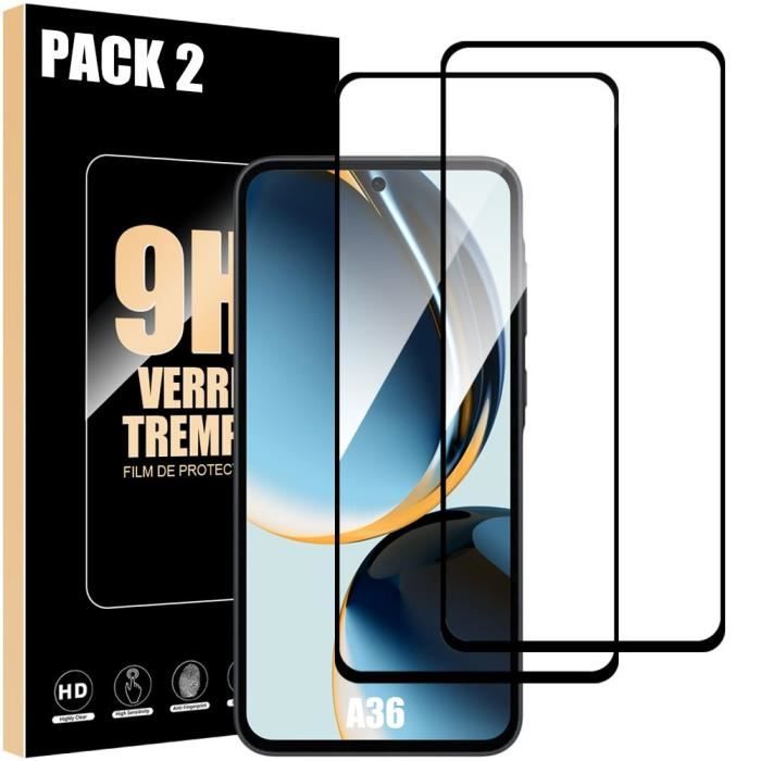 Verre Trempé - Samsung - Galaxy A36 - Pack de 2 - Résistant aux rayures - Protection intégrale