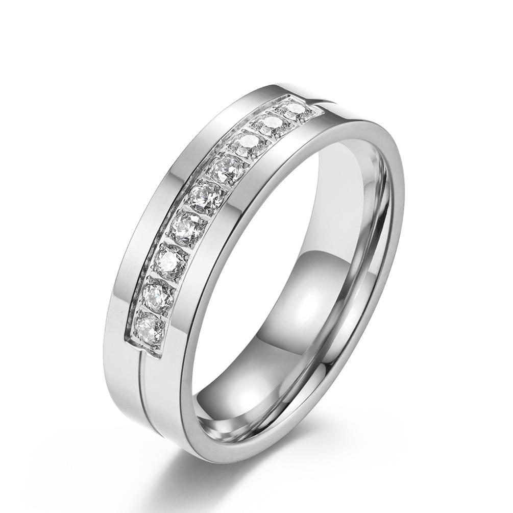 Purco Fashion 1 шт. Женские Мужские Обручальные Кольца Для Любви Позолоченные 18K AAA Цирконий Кубический Цирконий Нержавеющая Сталь Кольцо для Пар 7