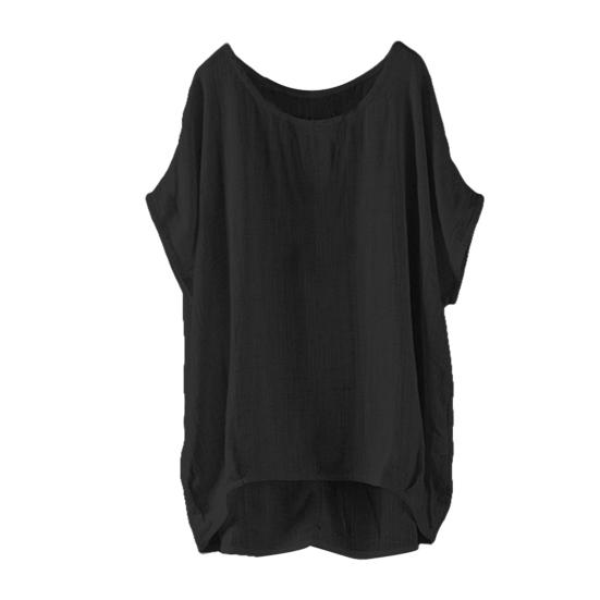 Women T-shirt Round Neck Short Sleeve Loose Fit Pullover Tops Pure Color Summer Casual Tops Daily Wear