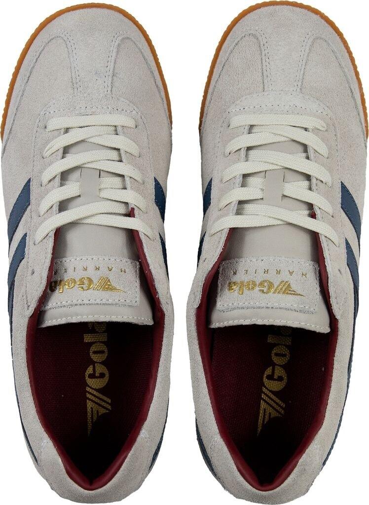 Gola Harrier Suede Sneakers (CMA192) Off White/blue/red