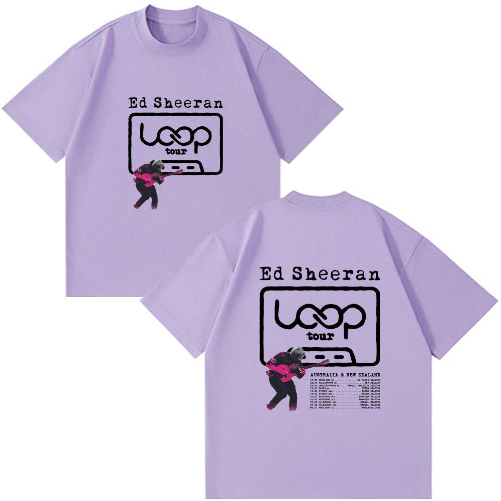 Ed Sheeran Loop Tour Australia and New Zealand 2026 Tour Merch Tees Unisex's Women Fashion Style Tops Harajuku Oversized Style Wear