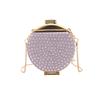 Mini Petite Luxury Diamond Inlaid Round Shaped Crystal Clutch Bag Women's Crossbody Bag Wedding Dinner Party Shoulder Bag