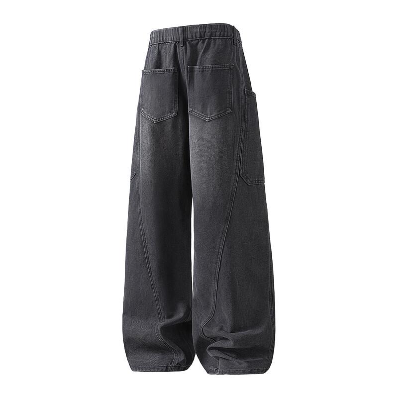 Men's American Retro Washed Loose Fit Straight Leg Jeans