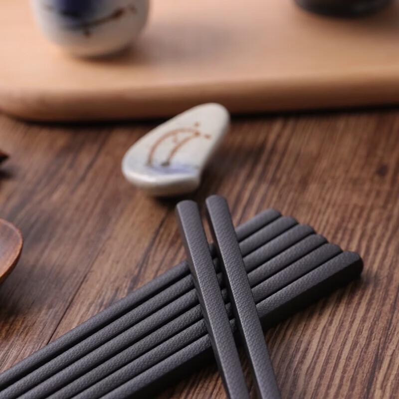 Jingzhouyuan Pointed Alloy Chopsticks, 20-Pair Set