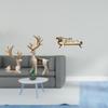 Elegant Reindeer Figurines And Miniature Wooden Sofa Bed Ornaments for Living Room Office Decor