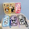 KEYSION Shockproof Case for VIVO Y03 Y03t Y18 Y18e Y18s with Lanyard Soft Silicone Cute 3D Cartoon Doll Phone Cover for VIVO Y28s 5G