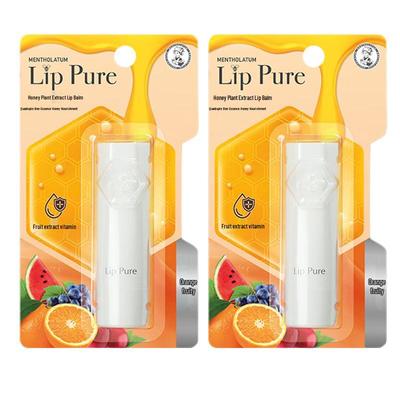 Mentholatum Honey Botanical Anti-Chapping Orange Lip Balm (2-Pack)