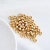 14k Gold-Plated Apple Flat Bead for Large-Hole Leather Rope, Retro DIY Loose Beads
