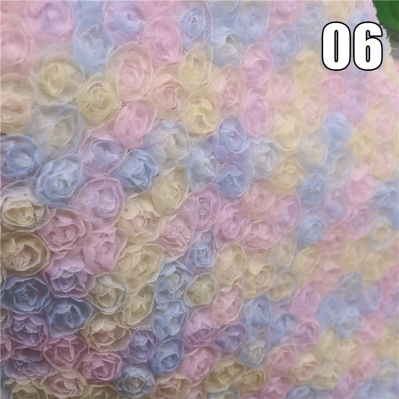 3D Rosen Blumen Tüll Mesh Stoff Exquisite Stretch Spitze Rosen Stickerei Stoff DIY Nähen Schleife Hochzeitsfeier Kleid Dekor Handwerk