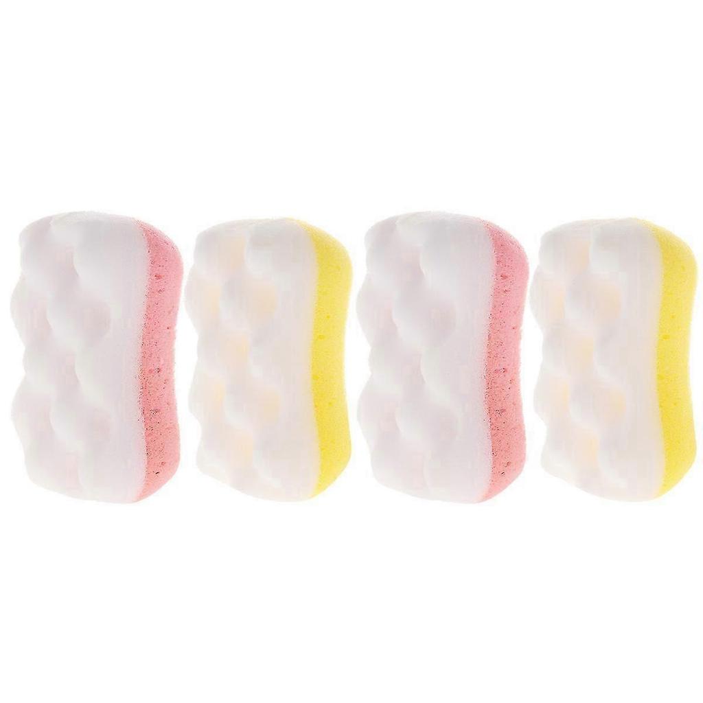 Shower Sponge Bath Sponges for Bathing Home Use Skin Cleaning Body Wash Pads 14.00x8.00x5.00cm Size 4pcs