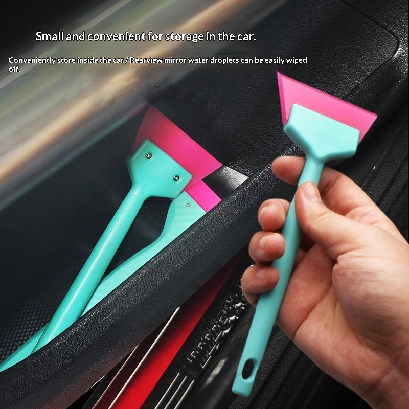 1Pcs Car Corner Windshield Handheld Cleaning Tool Small Window Tint Mirror Squeegee Different Softness Rubber Blade Scraper