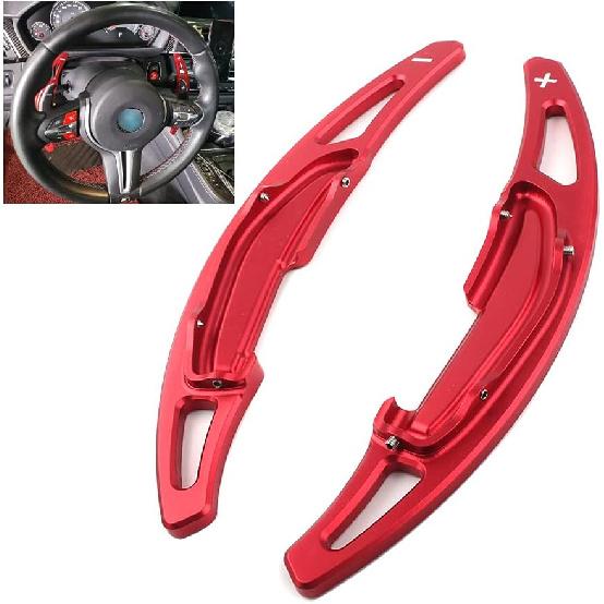 SANRILY 2PCS Paddle Shifter Extensions, Sport Metal Steering Wheel Paddle Shifter for BMW M2 M3 M4 M5 X5M X6M F87 F85 F86 F80 F82 F83 F10 M6 F12