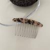 Plaid Comb Clip Bangs Hair Clip Texture Marble Pattern Iron Tooth Simple Comb Clip Insert Comb Styling Accessories