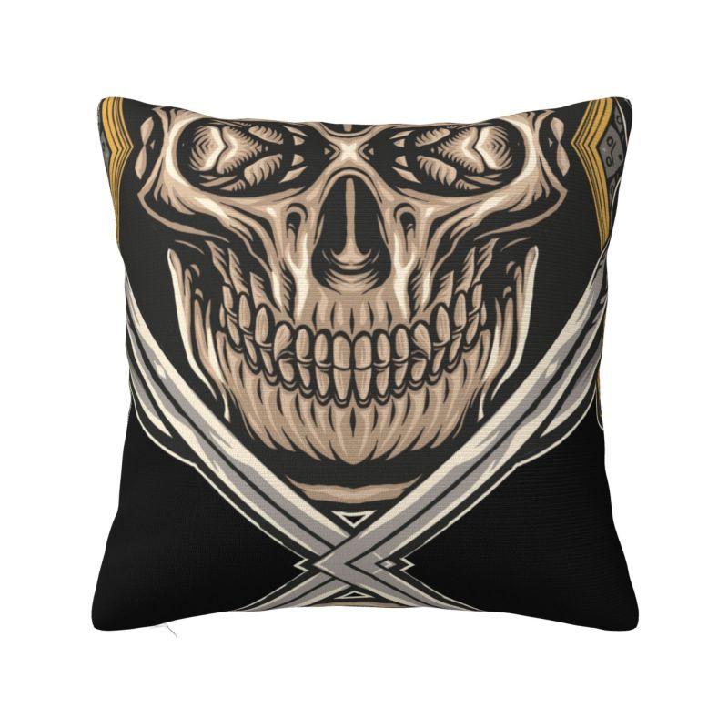 Luxury Fashion Samurai Warrior Oni Cushion Cover for Sofa Polyester Japanese Anime Armor Demon Pillow Case Decoration