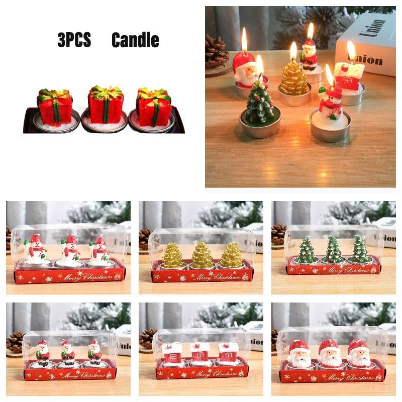 Christmas Craft Candle With Hand-painted Decorations Perfect Gift For Christmas Valentine's Day Or Proposals No Dropping