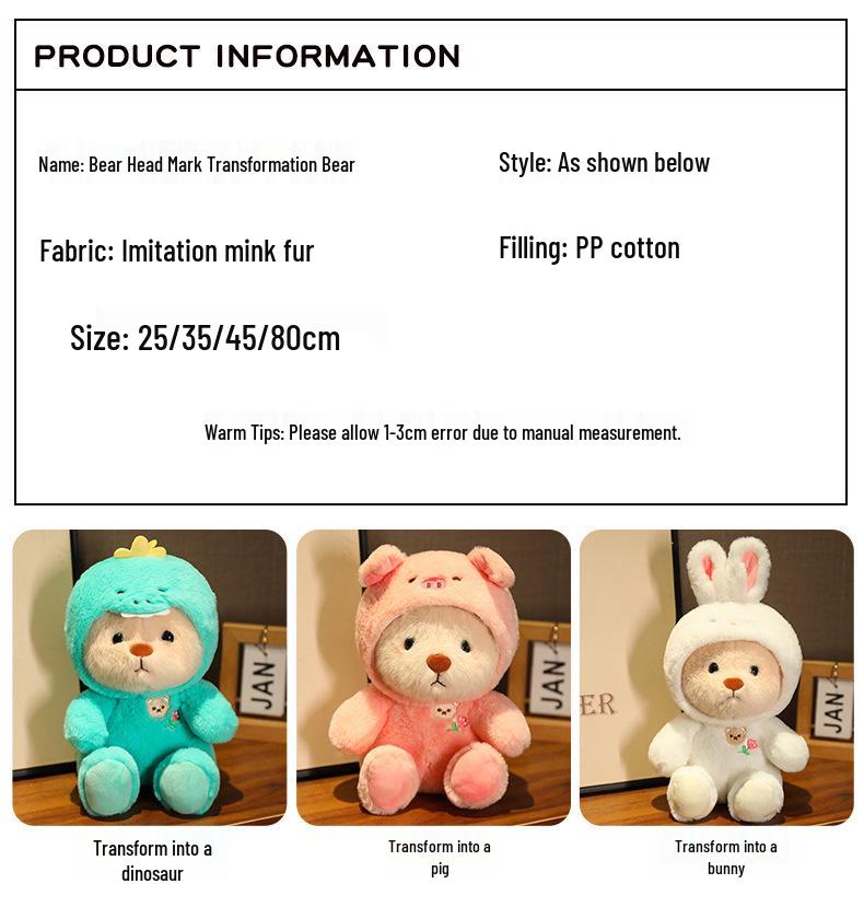 Cute Bear Doll Plush Toy for Girls - Perfect Birthday Gift & Best Friend Hug Pillow
