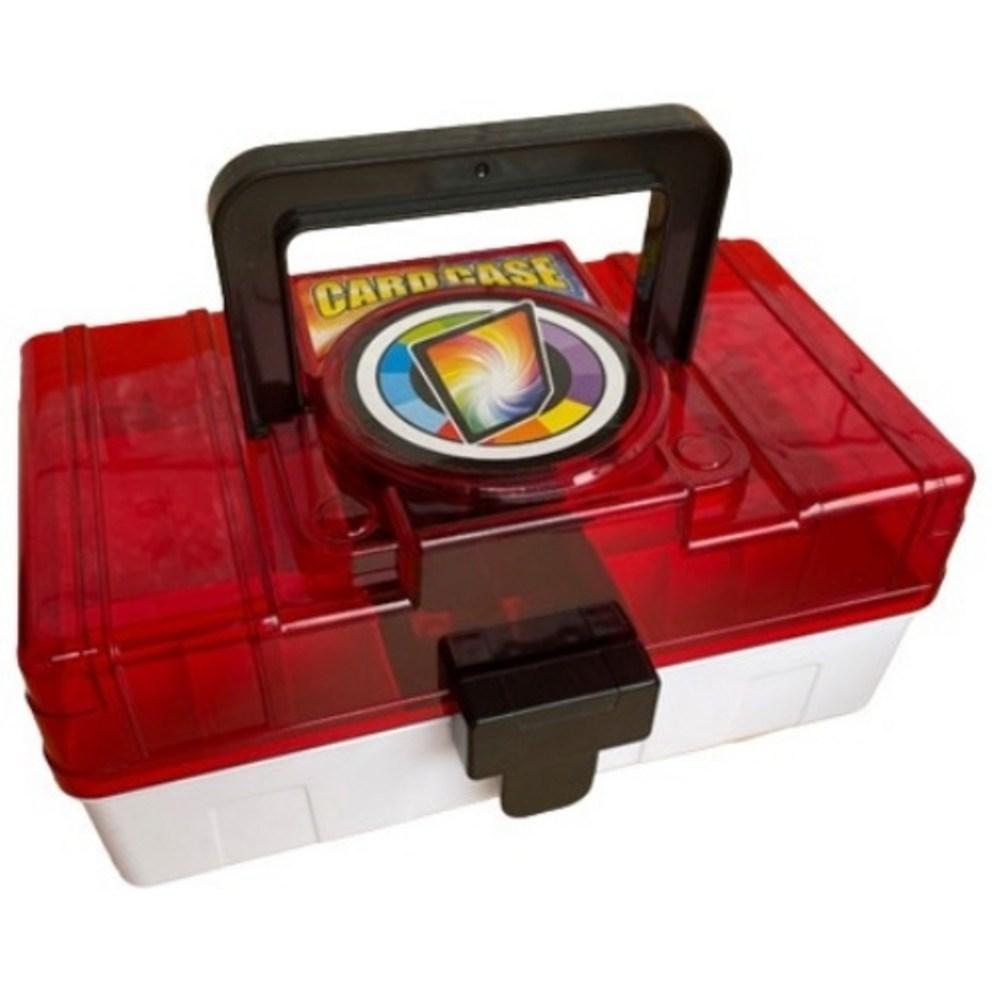 PlanWay Card Disc Storage Box, Transparent Red, 1 Count