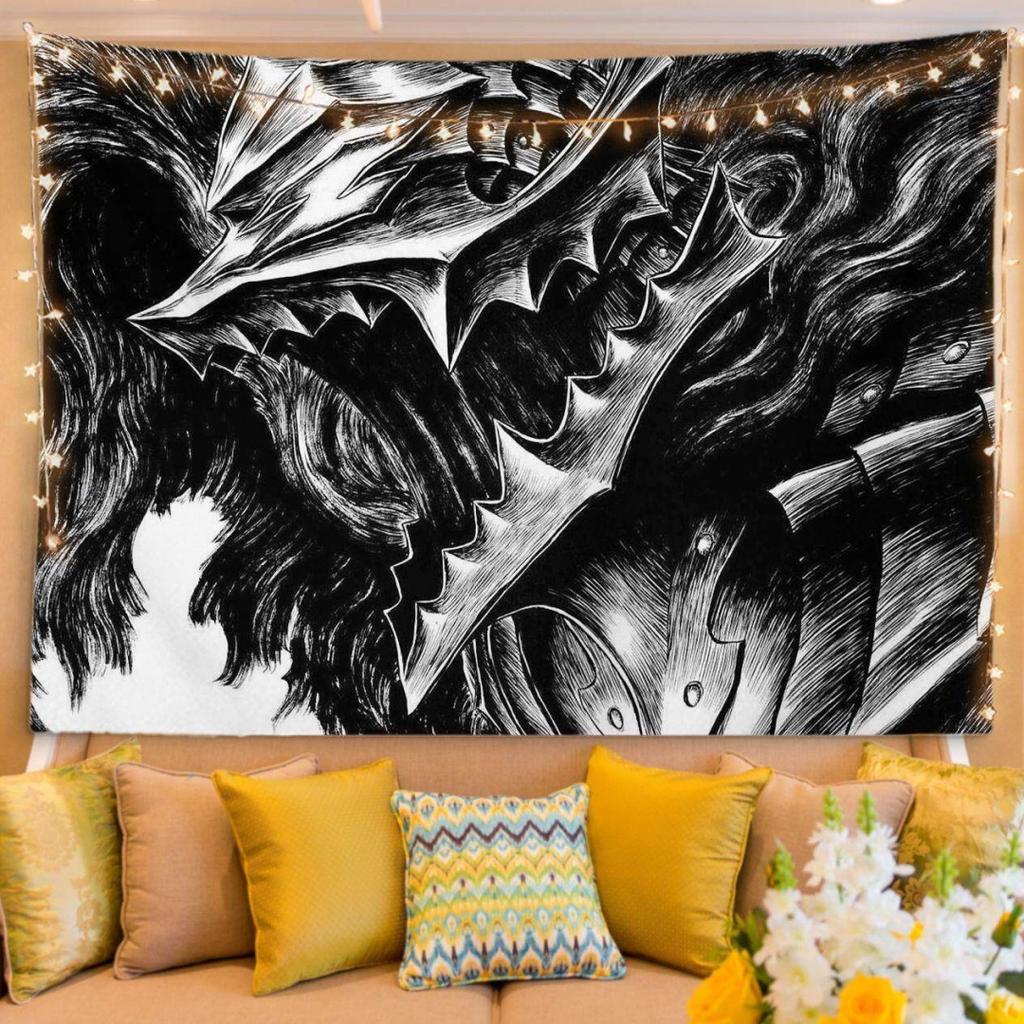 Anime Wallpaper Berserk Sleeve Art Wall Decoration for Bedroom Living Room Home Decor Guts Graphic Tapestry