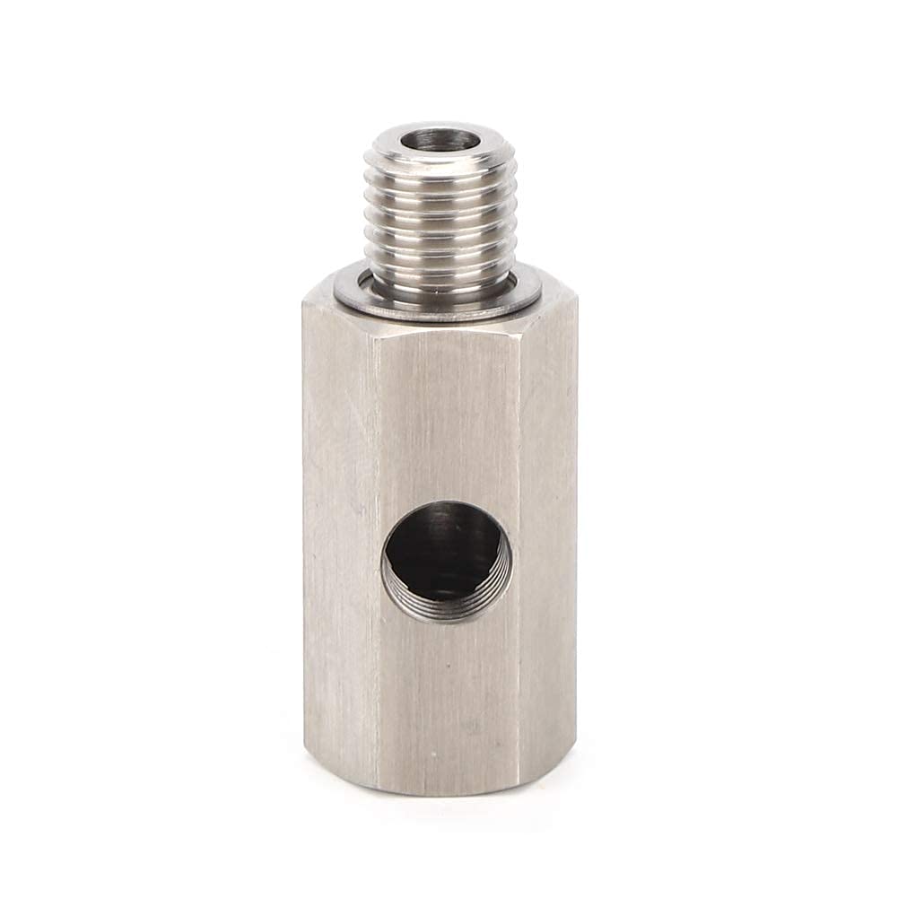 

Turbo Adapter, Hydraulic Sensor Tee 1/8 NPT Turbo Feed Connector Fitting Stainless Steel Auto Parts (M12*1.5) M12*1.5