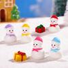 Christmas Micro-landscape Simulation Snowman Home Snow Scene Resin Craft Decorative Item