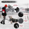 Benepaw Warm Fleece Collar Dog Coat Jacket Reversible Winter Dog Clothes Waterproof Puppy Clothing For Small Medium Large Dogs