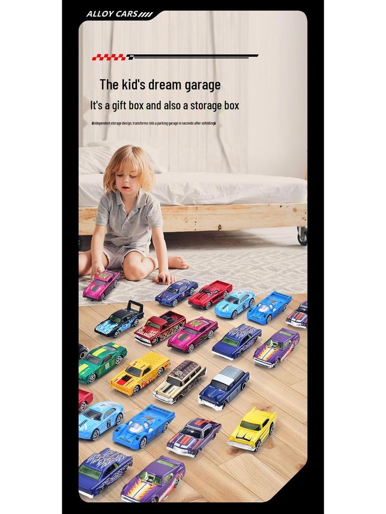 1:64 Alloy Toy Car Racing & Police Model Set for Kids