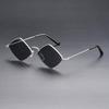 European & American Retro Diamond-Shaped Metal Sunglasses - Trendy Irregular Design for Men & Women