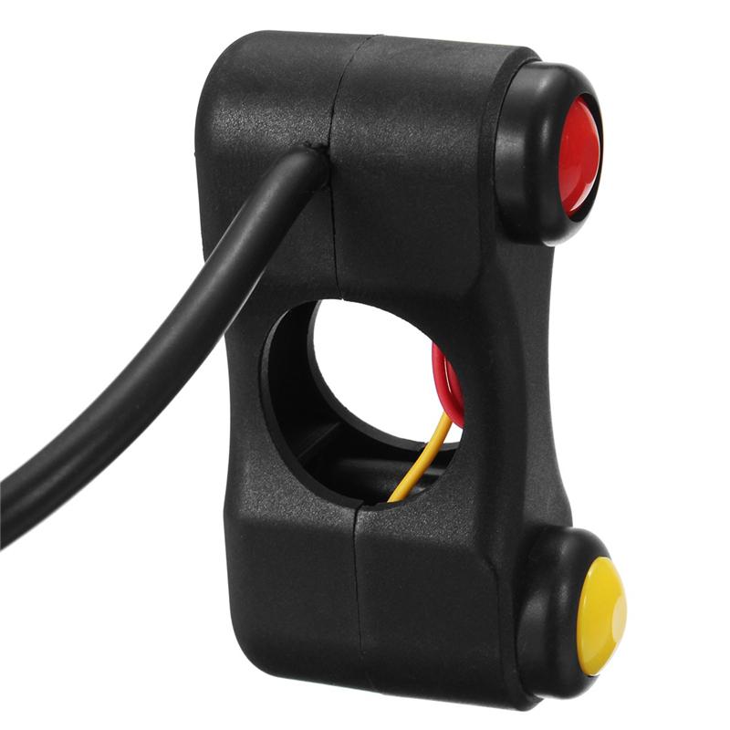 NEW Double ATV Motorcycle Push Button 22mm Steering Wheel Switch Double Button Universal