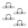 Stainless Steel Eye Plate, Set of 4 — Eye Hooks for Fixing Walls, Ceilings, and Hammocks