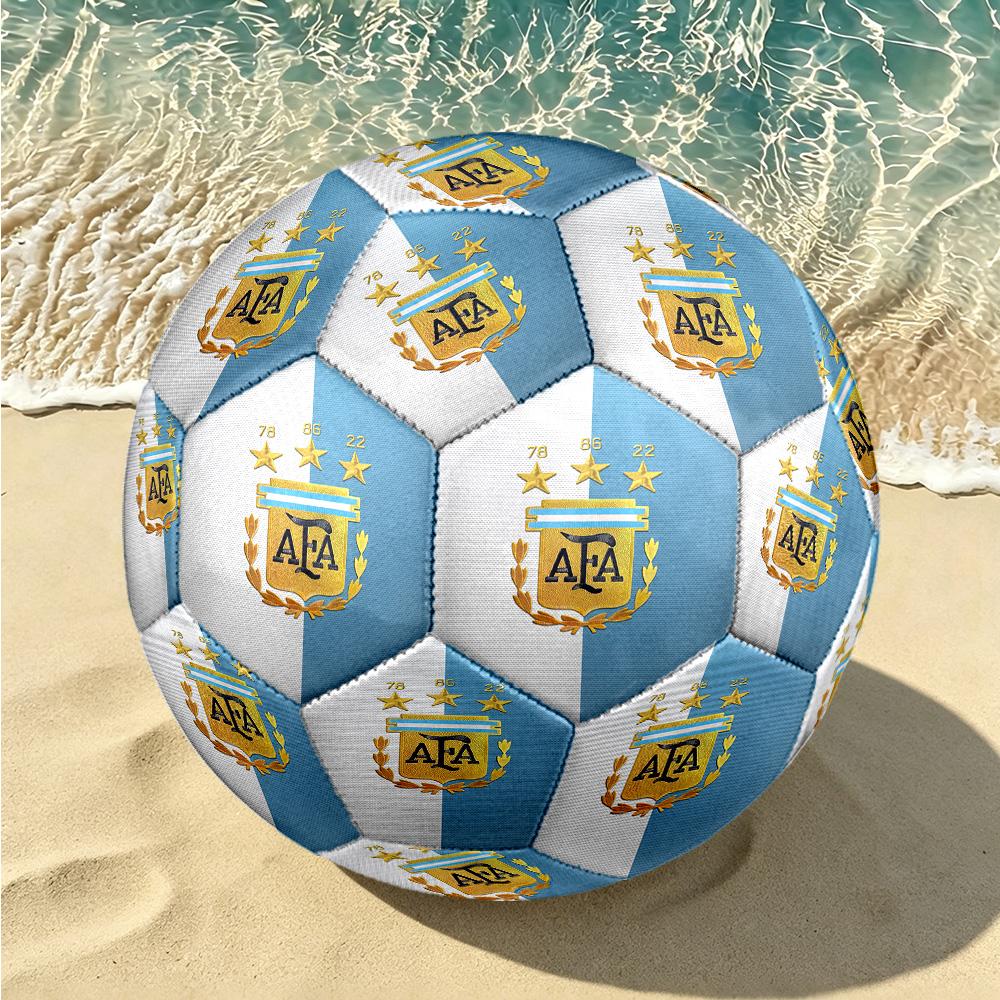 1 Bola de Futebol Tamanho 5 Bandeira da Argentina, Adequada para Jogos de Treino/Treinamento de Torneio, Leve e Durável logo70713