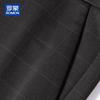 ROMON Men's Plaid Business Casual Straight-Leg Pants