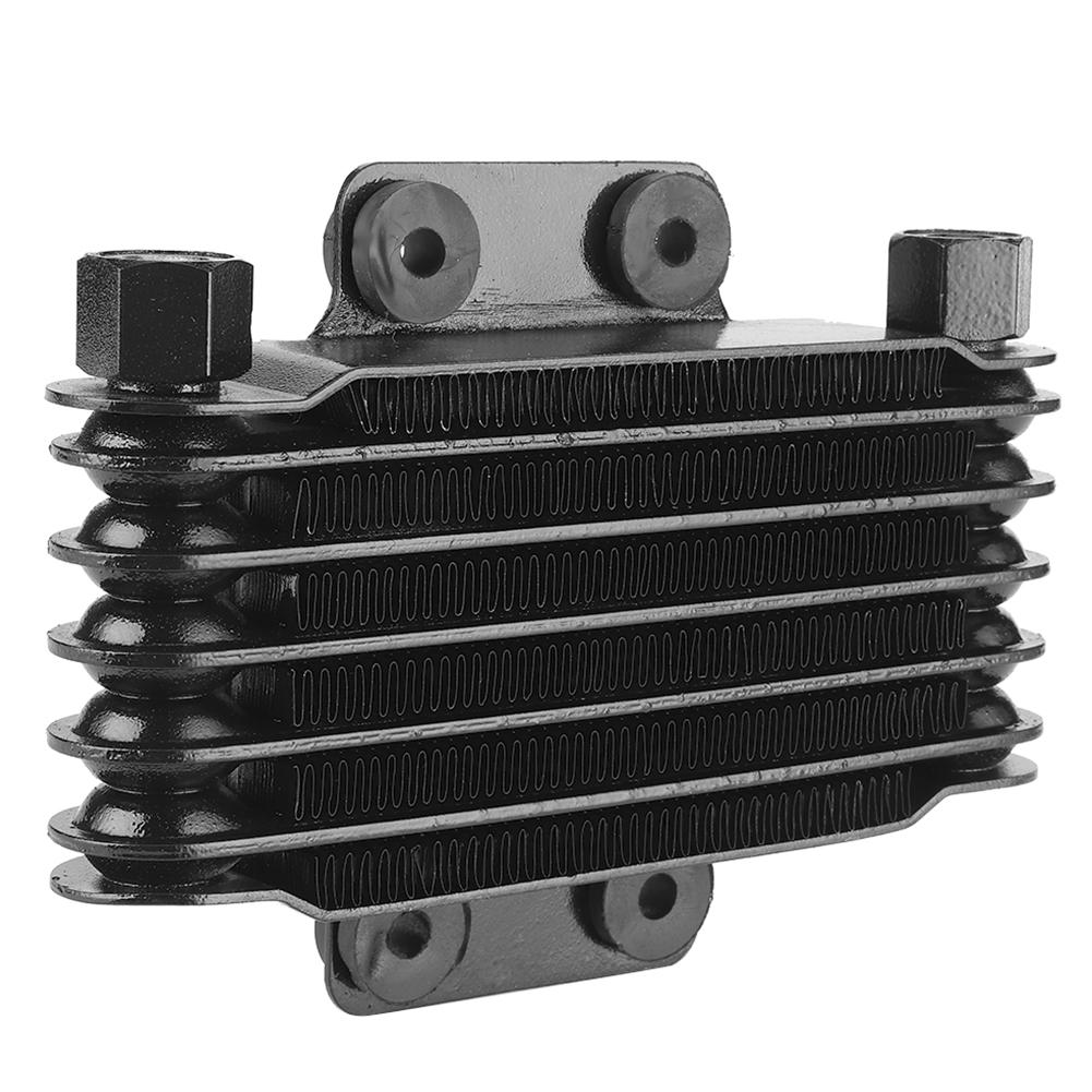 6 Row Engine Oil Cooler Black Cooling Radiator Parts for 125‑250CC Motorcycle Dirt Bike ATV
