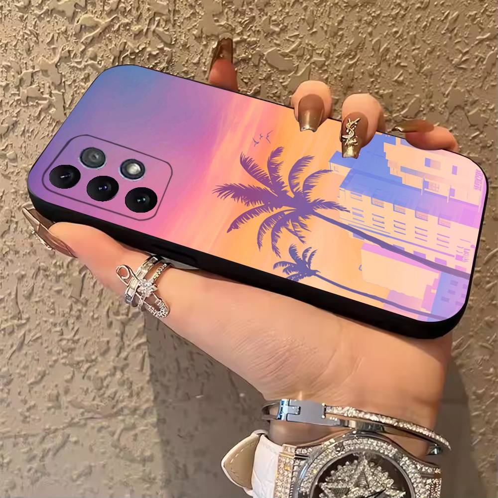

Coconut Tree Phone Case For Samsung Galaxy A13,A21s,A22,A31,A32,A52,A53,A71,A80, Soft Black Cover SamsungNote20