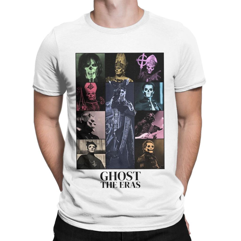 Men T-Shirts Ghost B.C. Band Vintage Cotton Tee Shirt Short Sleeve T Shirt Crewneck Clothing Plus Size