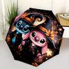 Halloween Witches Themed Automatic Opening and Closing Folding Umbrella, 8-rib Windproof, Compact Travel Design, Suitable for All Occasion |