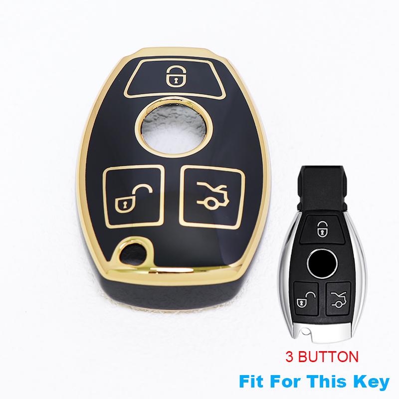 Tpu Auto Shell Car Key Case Cover Holder For Mercedes Benz Gls Gla Glk Glc Cls A B C E Class Cla Amg W212 W463 W176 W204 W205