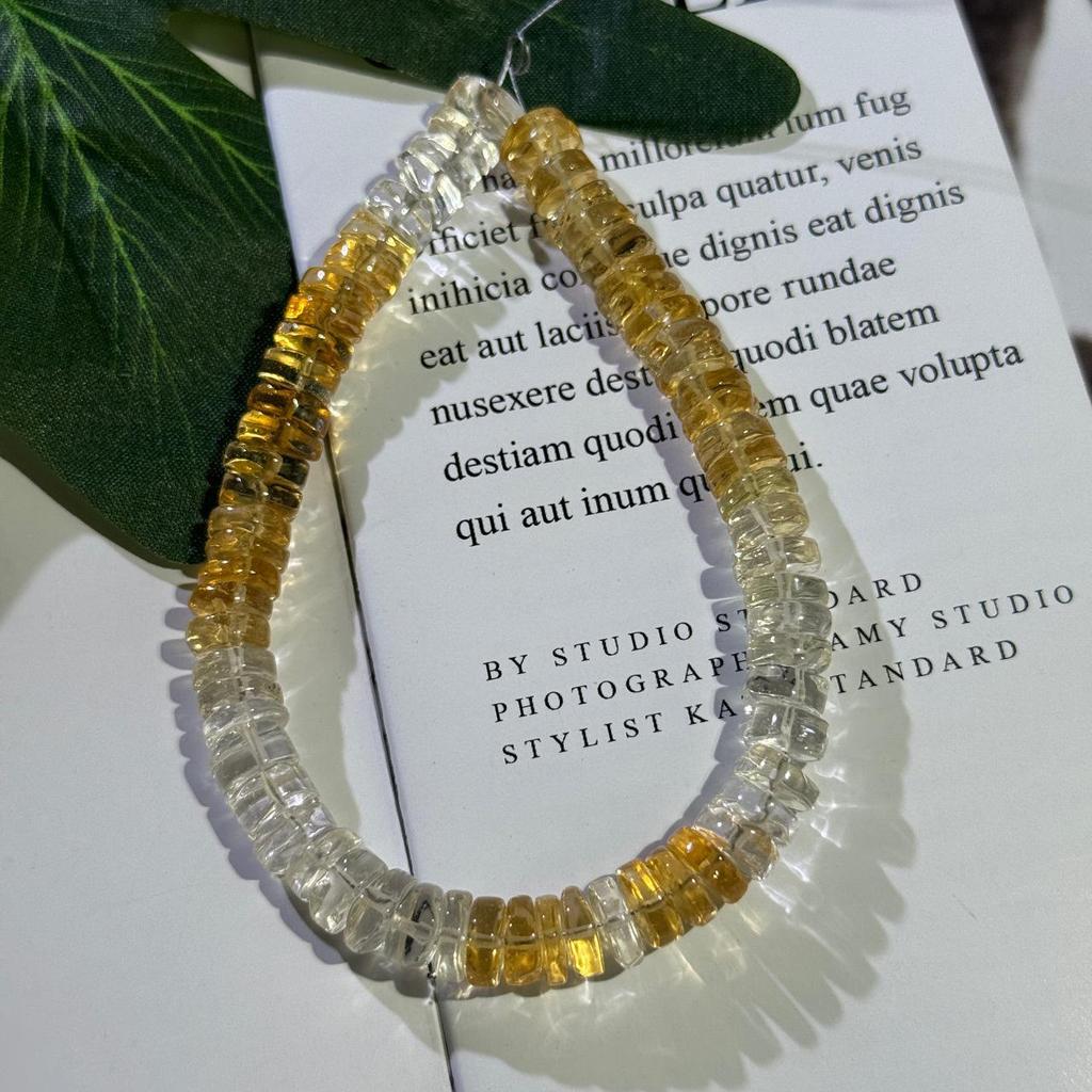 Perles Espacement Libres Irrégulières Dégradé Citrine Naturelle pour Collier DIY
