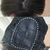 Schwarze Perücke mit Pony Lang Glattes Haar Koteletten Japanische JK Schwarze Lolita Simulationshaar Stirnband Perücken