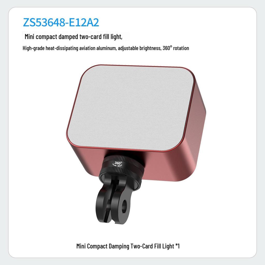 Compact Rechargeable Fill Light with Adjustable Brightness for Mobile Live Streaming and Selfies
