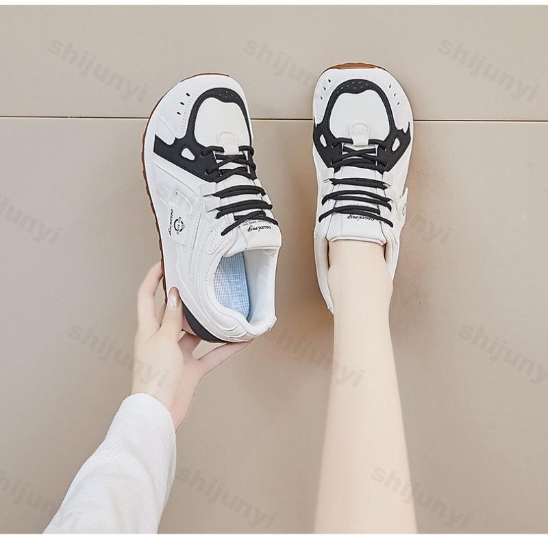 Women's Casual Sports Shoes Comfortable Round Toe Hard Wearing Non Slip Sneakers Fashion Lace Up Vulcanized Shoes Zapatos Mujer