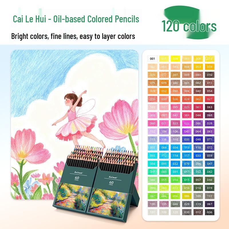 72-Color Water-Soluble Oil-Based Colored Pencil Set for Student Art