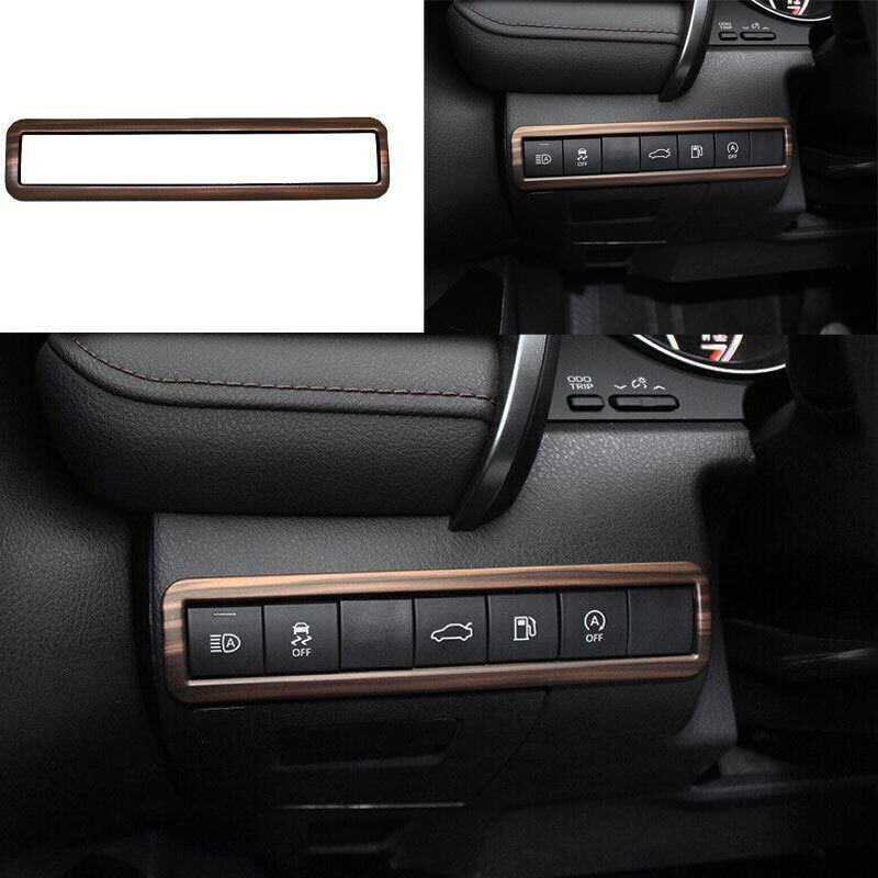 Переключатель фар цвета персика с отделкой под дерево для Toyota Camry 2018- Накладка