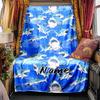 Shark Pattern Blanket Personalized Name Soft Comfortable Stylish Blanket Car Blanket Perfect For Travel Camping Outdoor Home Suitable For All Seasons