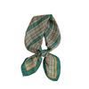 Silk Scarf Neck Small Square Scarf High-end New Versatile Plaid Headscarf Summer Women Pastoral Headband Tied Hair Streamer