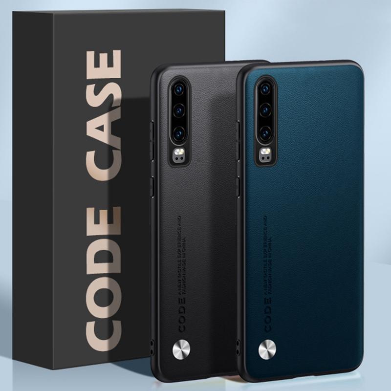 Luxury PU Leather Case For Huawei P30 Back Cover Matte Silicone Shockproof Full Protection Phone Case For Huawei P30 Pro Coque