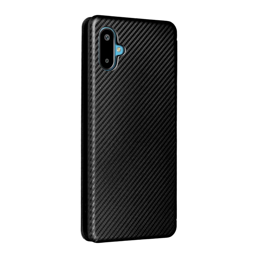 For Samsung Galaxy F06 5G/M06 5G Case Carbon Fiber Texture Drop-Proof PU Leather Phone Cover